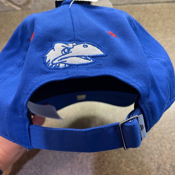 🆕Adidas Kansas Jayhawks Reverse Retro Adjustable Baseball Cap Hat, OSFM - Picture 7 of 8